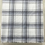 Pure Cotton Breathable White And Black Checks Shirt Fabric (Width 58 Inch | 1.60 Meters)