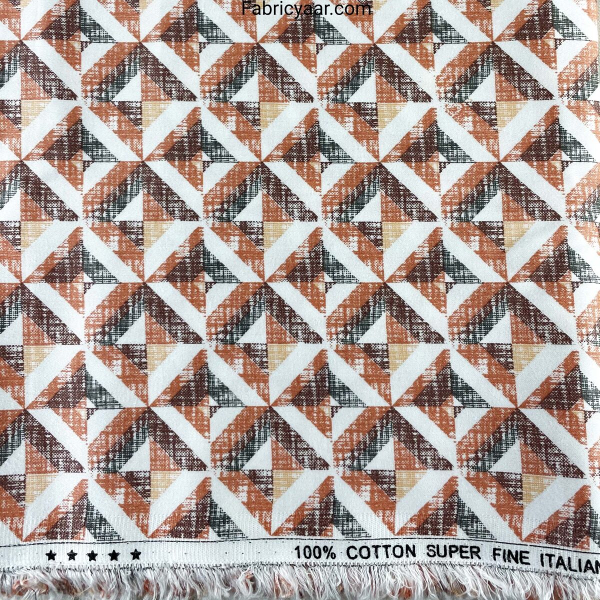 Giza Cotton Digital Printed Super Soft Shirt Fabric (Width 58 Inch | 1.60 Meters)