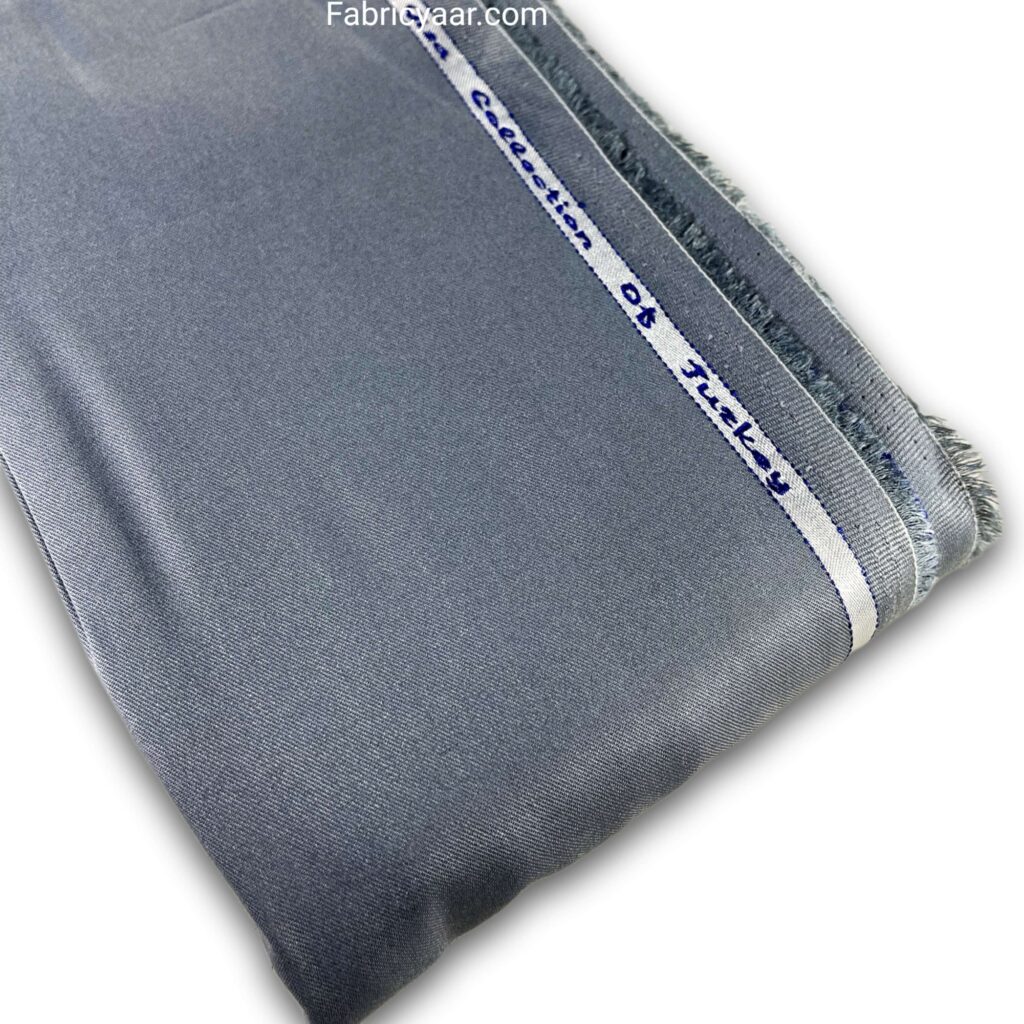 Turkish Giza Regal Grey Plain Shirt Fabric (Width 58 Inch | 1.60 Meters)