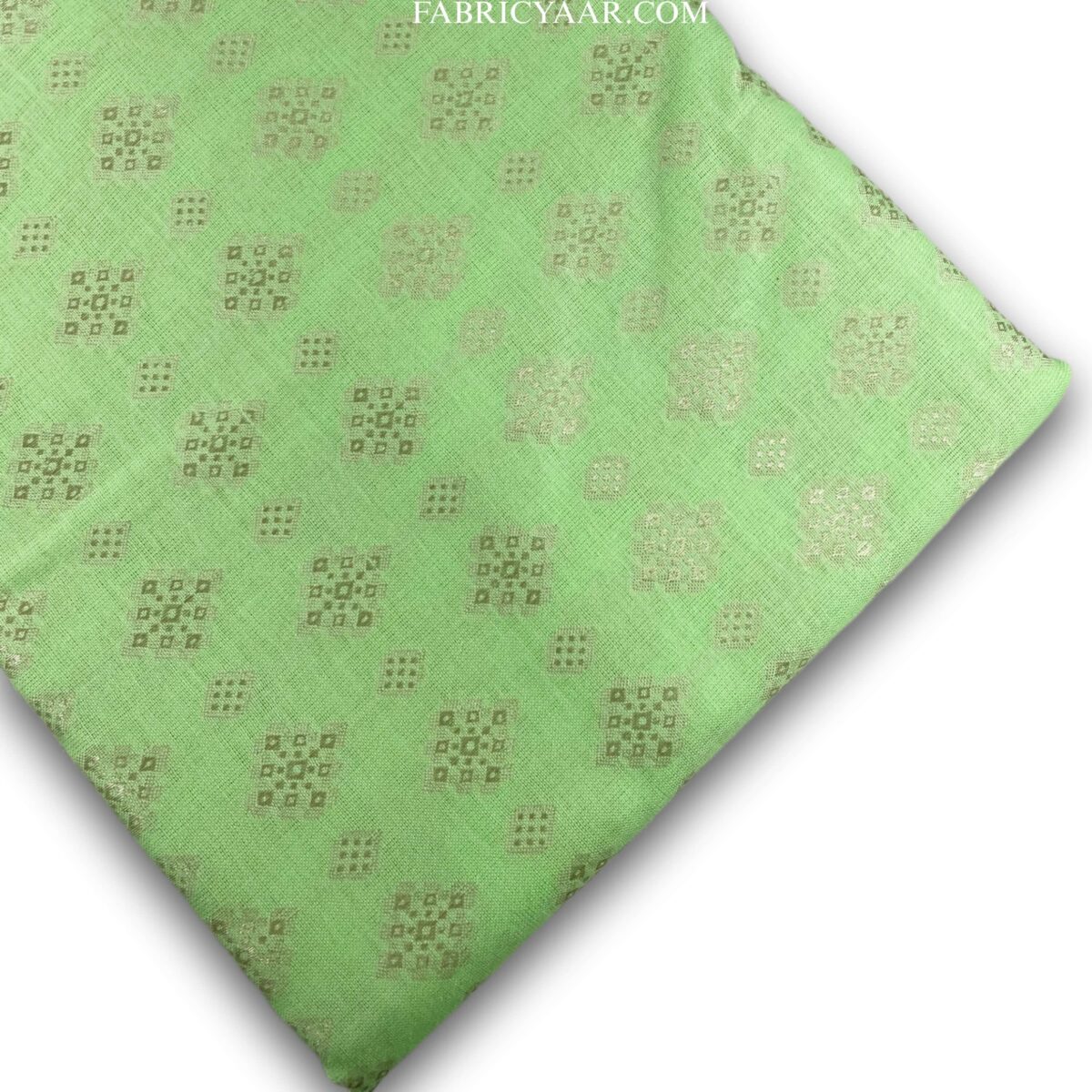 Cotton Lawn Emboss Frosty Green Kurta Fabric (Width 58 Inch | 2.00 Meters)