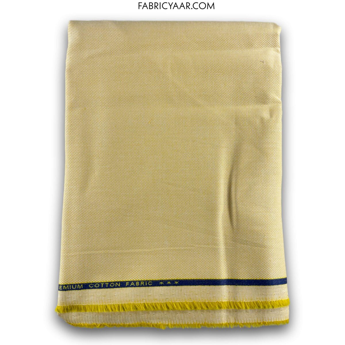 Birla Century Pure Cotton Self Textured Yellow Shirt Fabric (Width 58 Inch | 1.60 Meters)