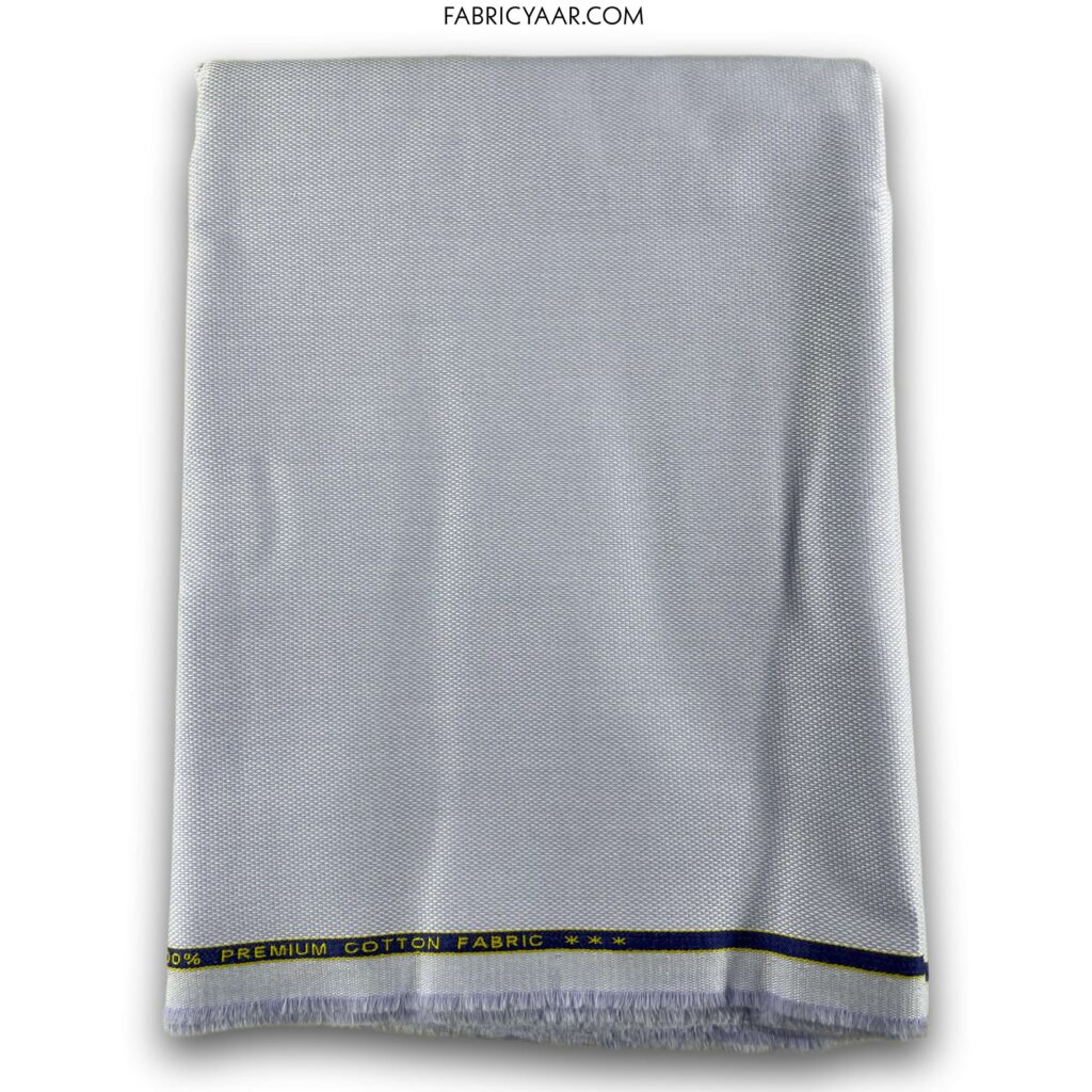 Birla Century Pure Cotton Self Textured Light Blue Shirt Fabric  (Width 85 Inch | 1.60 Meters)