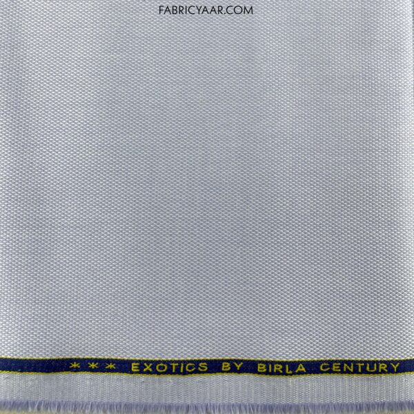 Birla Century Pure Cotton Self Textured Light Blue Shirt Fabric  (Width 85 Inch | 1.60 Meters)