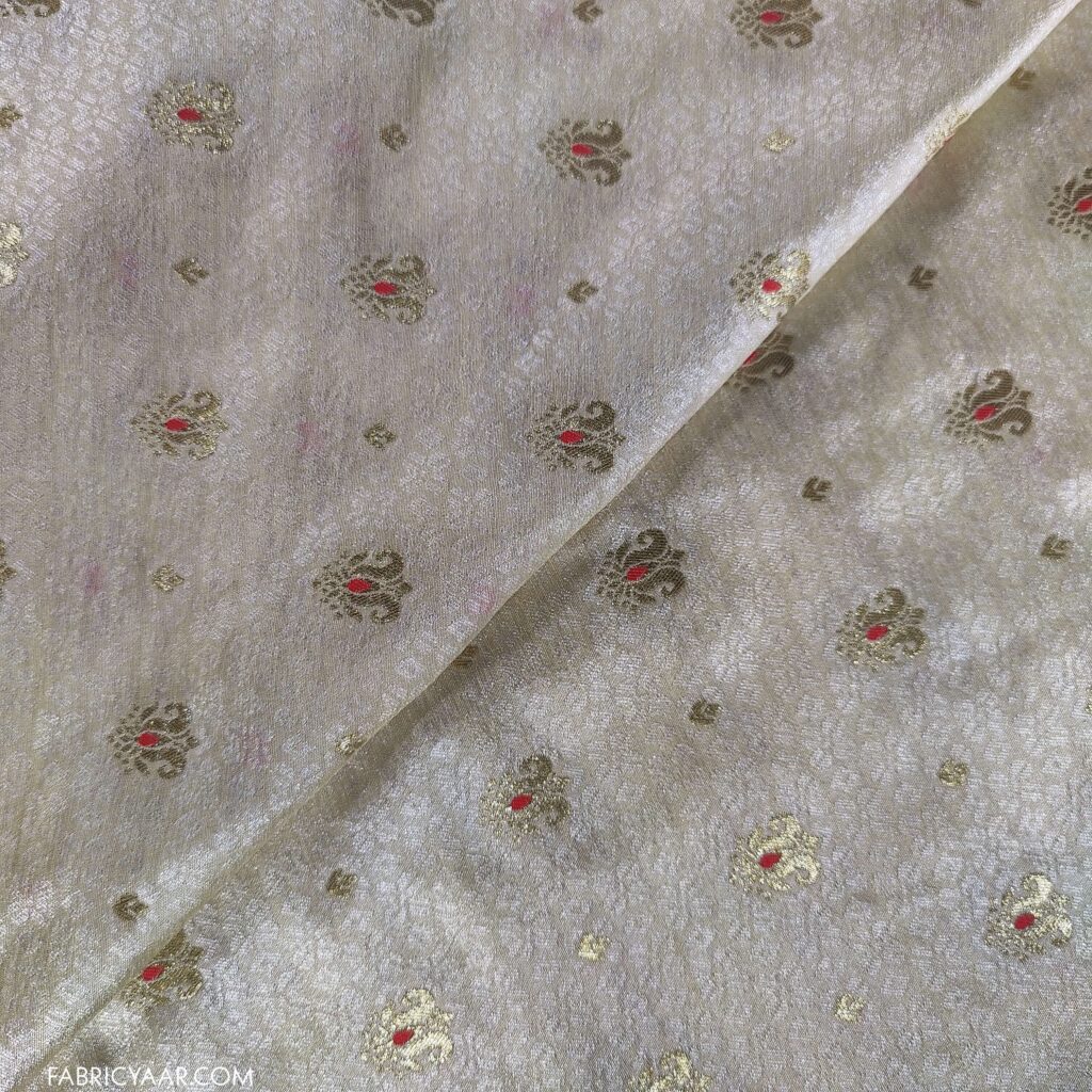 Solino Jacquard Soothing Cream Colour Men's Koti / Blazer / Jodhpuri Suit / Kurta Fabric