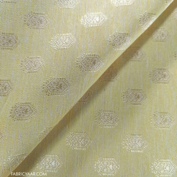 Solino Jacquard Majestic Yellow Koti / Blazer / Jodhpuri Suit Fabric (Width 58 Inch)