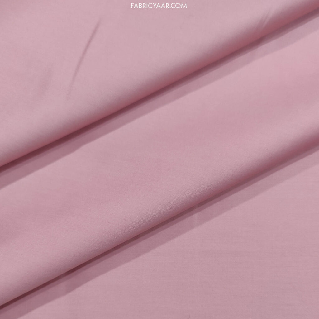 Giza Cotton Plain Soothing Pink Kurta / Shirt Fabric (Width 58 Inch)