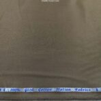 Giza Cotton Plain Silk Brown Kurta / Shirt Fabric (Width 58 Inch)