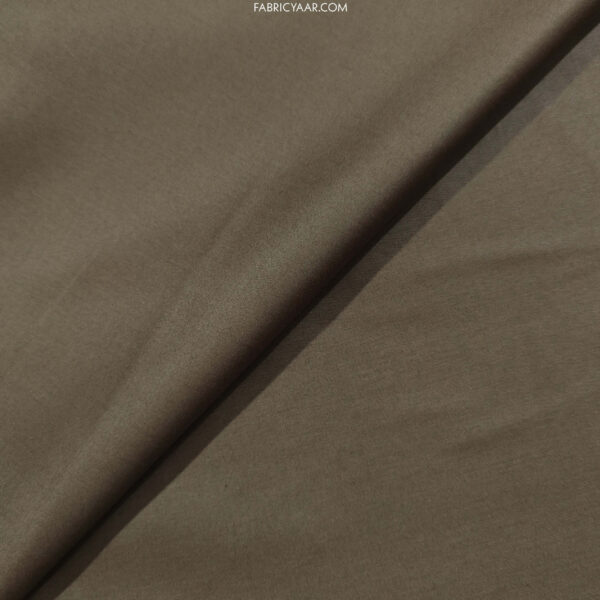 Giza Cotton Plain Silk Brown Kurta / Shirt Fabric (Width 58 Inch)