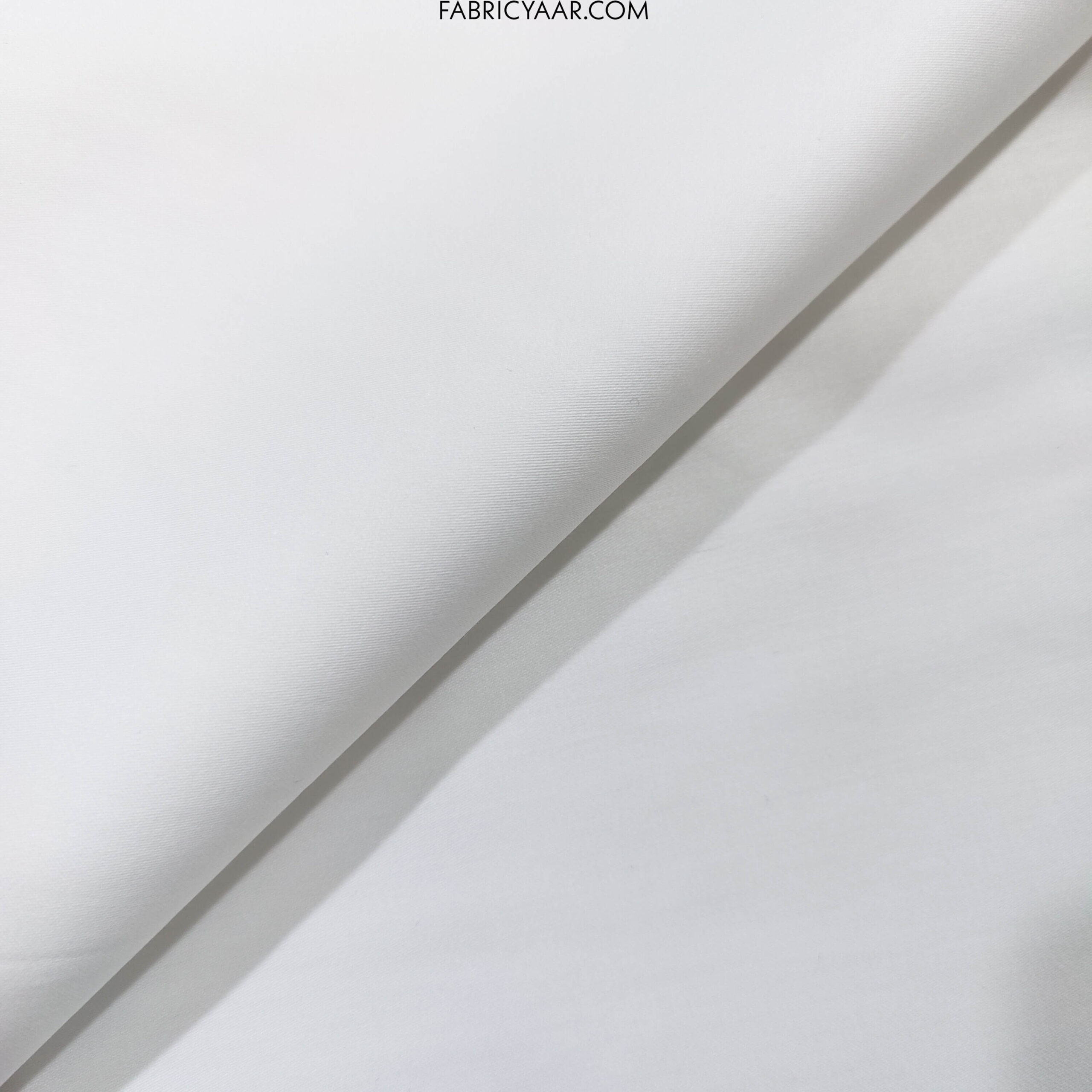 Giza Cotton Plain Ultra White Kurta / Shirt Fabric (Width 58 Inch)