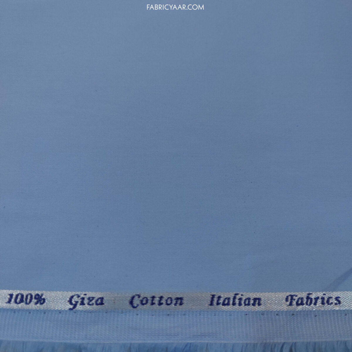 Giza Cotton Plain Frosty Blue Kurta / Shirt Fabric (Width 58 Inch)