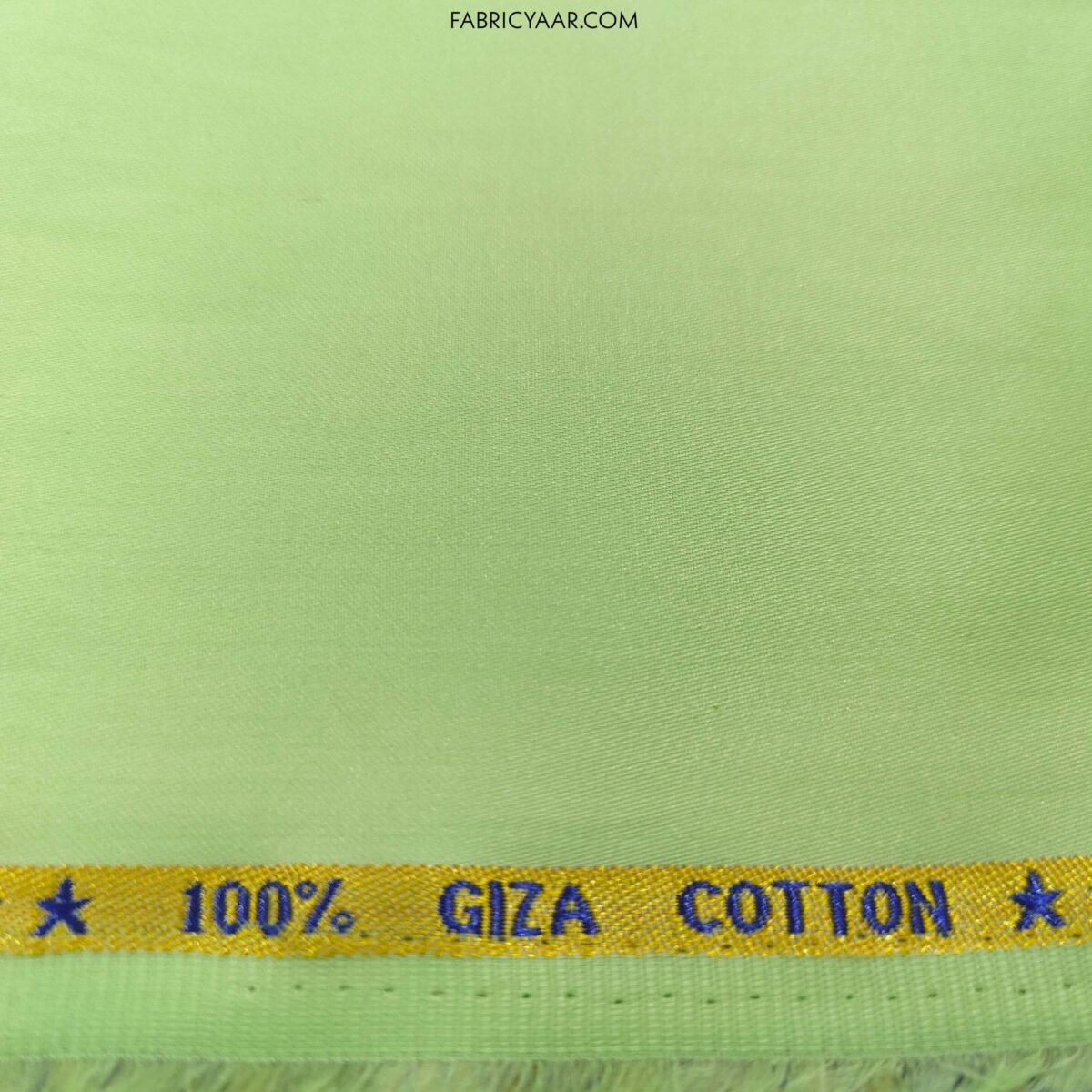 Giza Cotton Plain Vibrant Green Kurta / Shirt Fabric (Width 58 Inch)