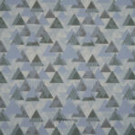 Stretchable Digital Blue Triangle Printed Shirt Fabric (Width 58 Inch)