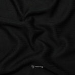 Self Textured Popcorn Plain Black Shirt Fabric ( Width 58 Inch )