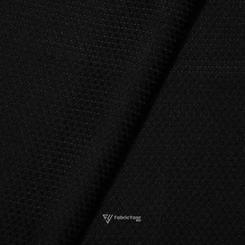 Self Textured Popcorn Plain Black Shirt Fabric ( Width 58 Inch )