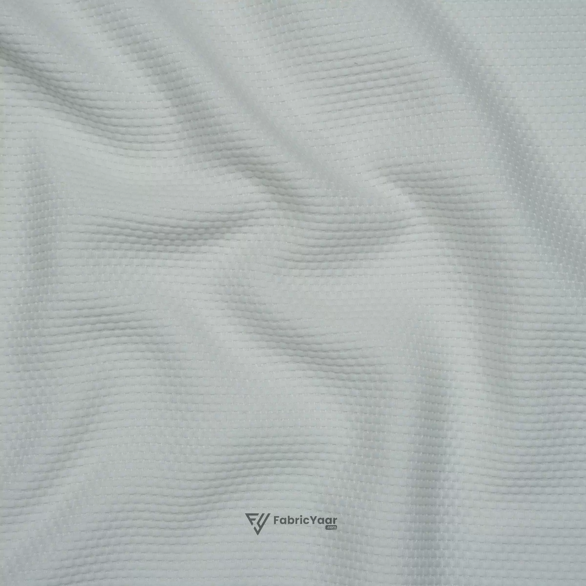 Self Textured Popcorn Plain White Shirt Fabric (Width 58 Inch)
