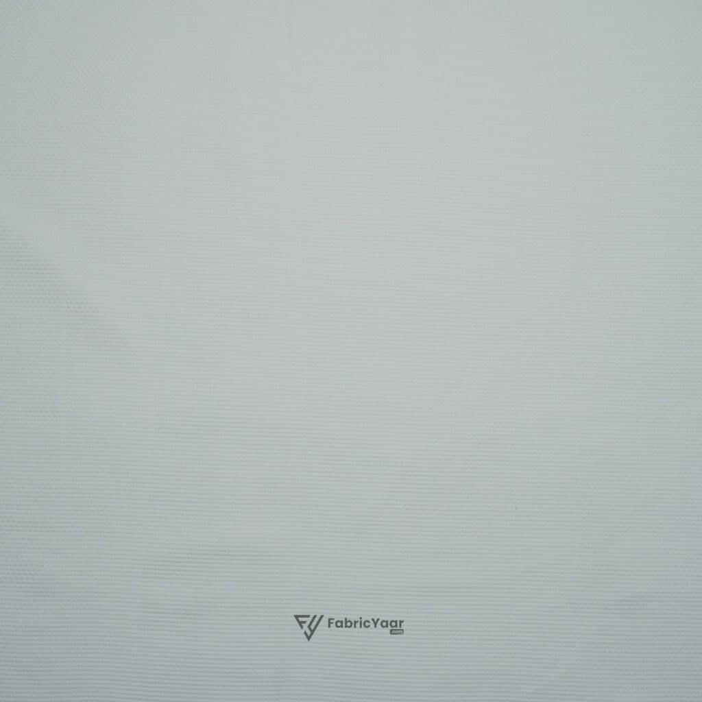 Self Textured Popcorn Plain White Shirt Fabric (Width 58 Inch)