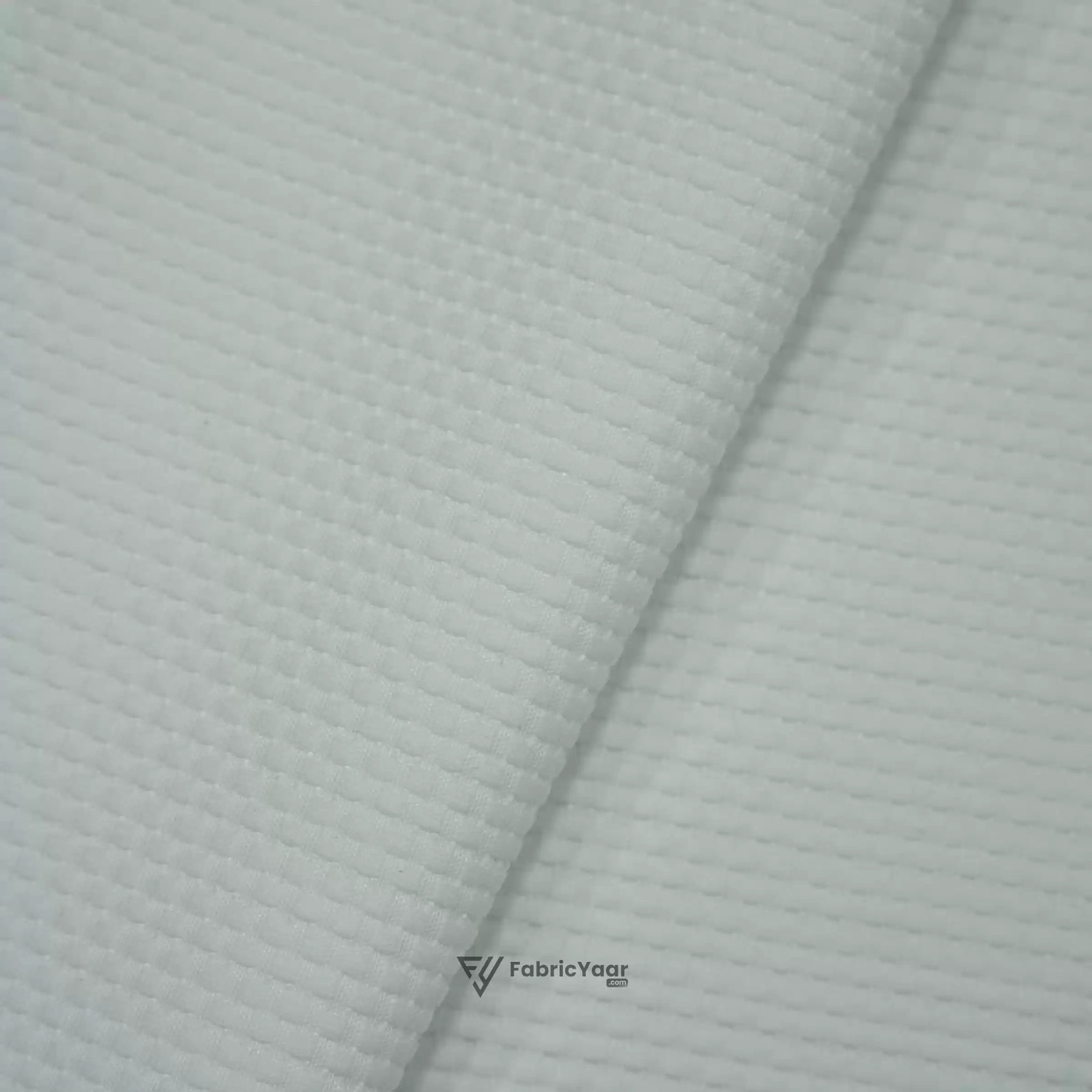 Self Textured Popcorn Plain White Shirt Fabric (Width 58 Inch)