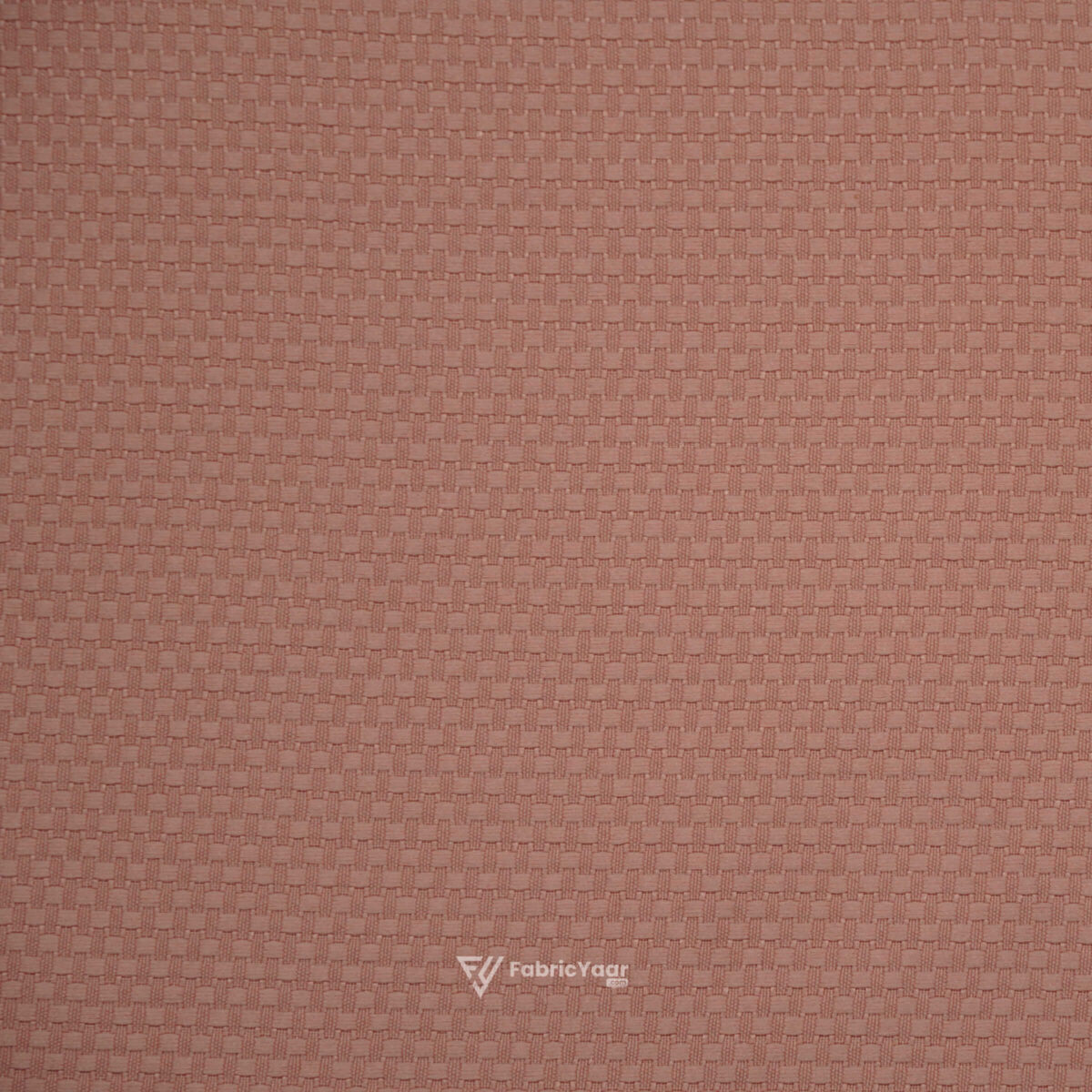 Self Textured Popcorn Plain Peach Shirt Fabric (Width 58 Inch)