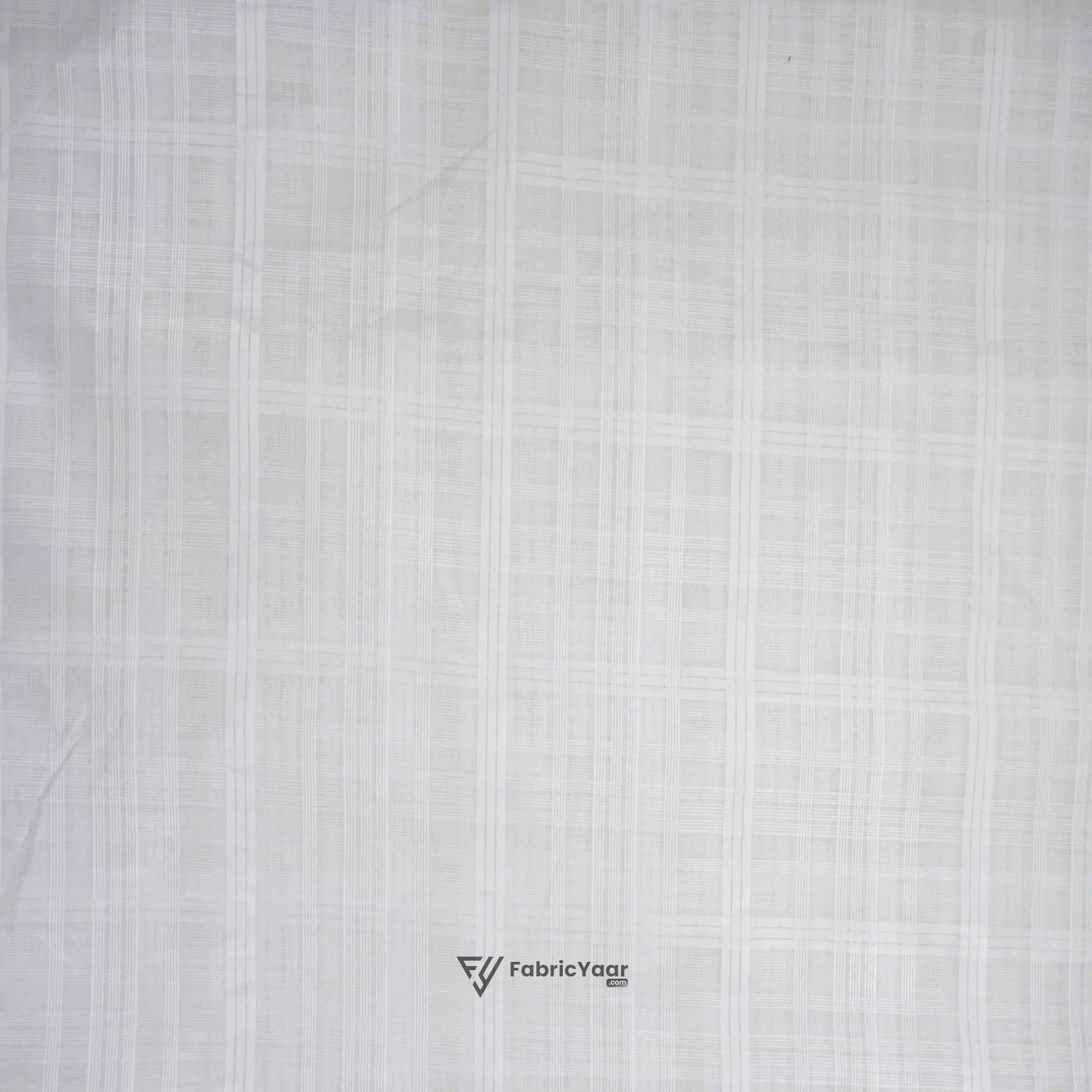 Self Checks Cotton Lawn Shirt / Kurta Fabric (Width 58 Inch)