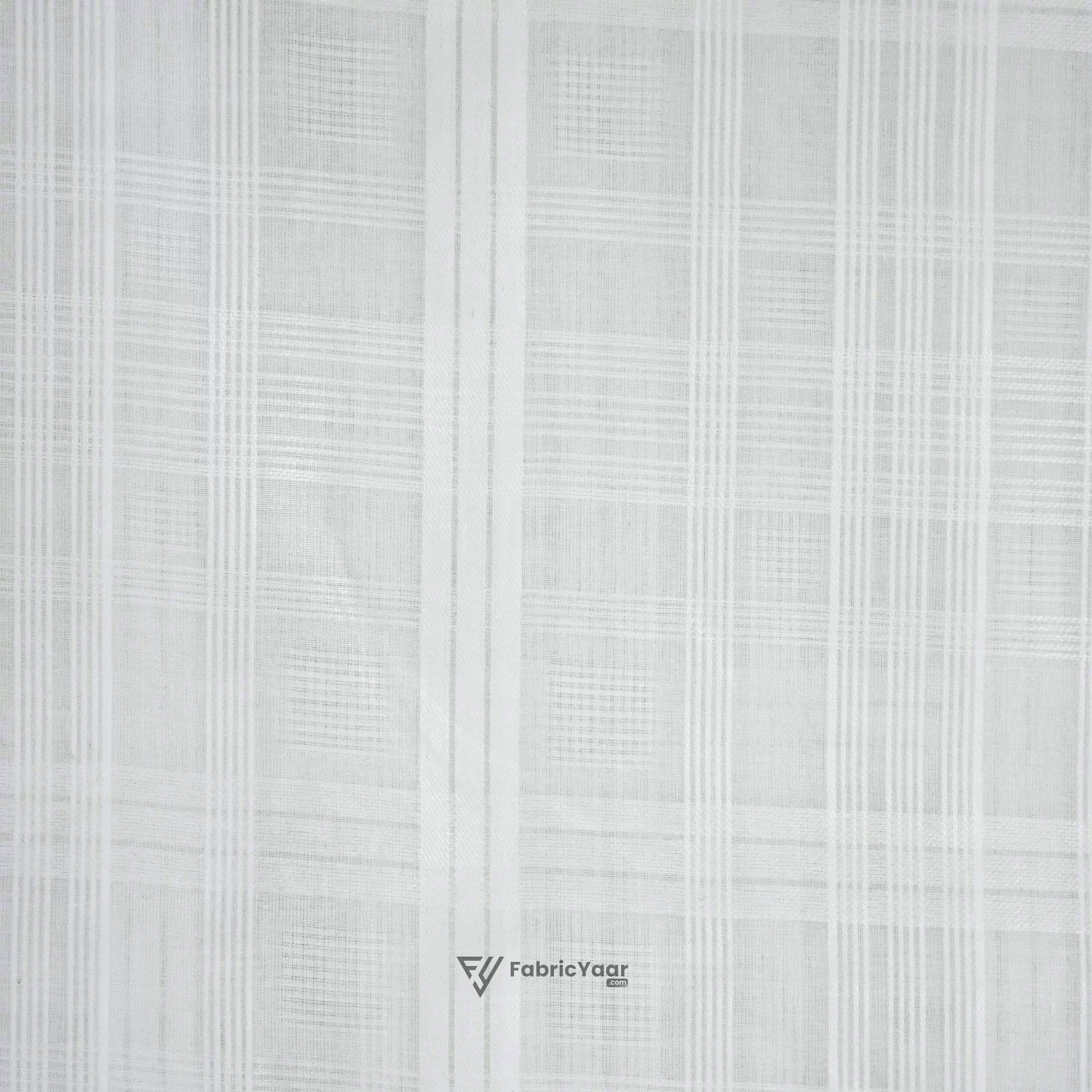 Self Checks Cotton Lawn Shirt / Kurta Fabric (Width 58 Inch)