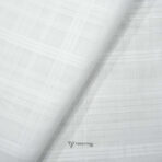 Self Checks Cotton Lawn Shirt / Kurta Fabric (Width 58 Inch)