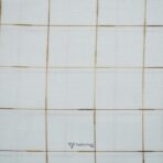 Self Textured Thick Line White Giza Cotton Shirt / Kurta Fabric (Width 58 Inch)
