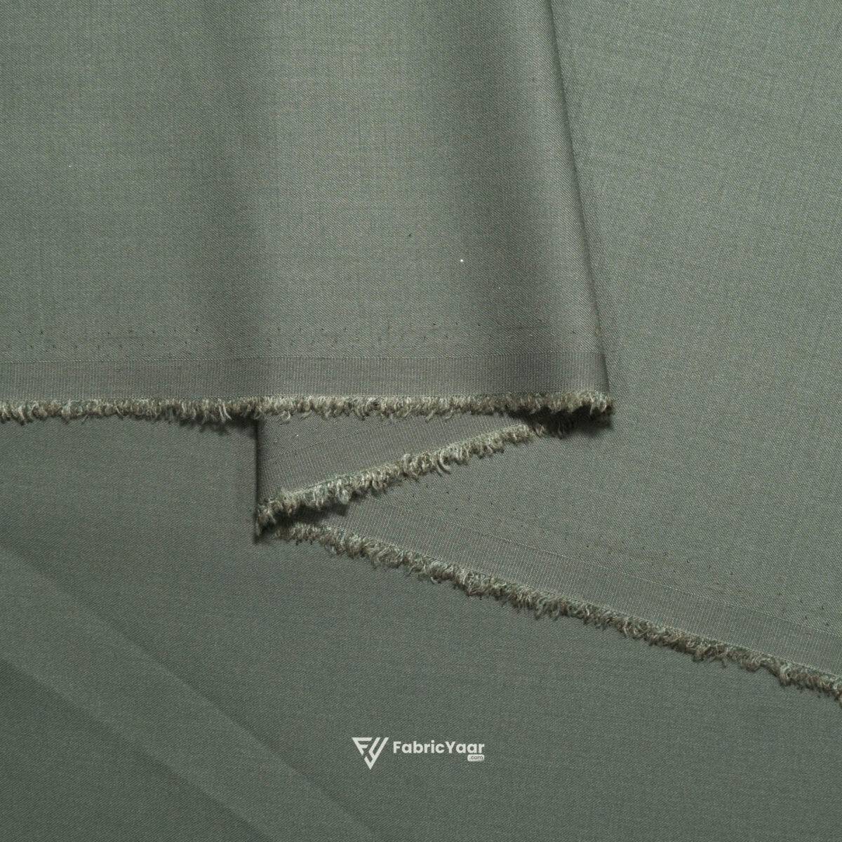 Imported T/R Plain Olive Suit / Pant Fabric (Width 58 Inch)