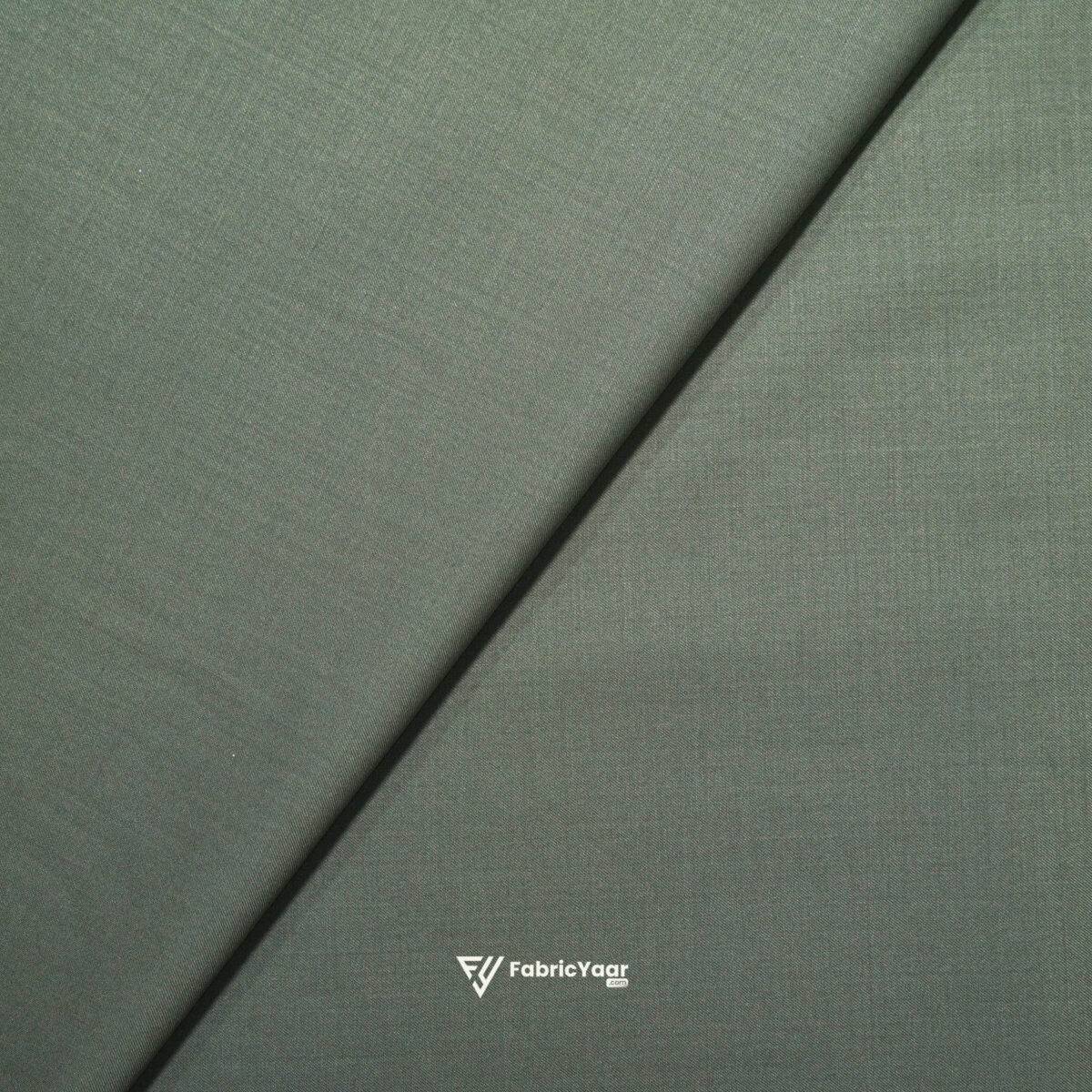 Imported T/R Plain Olive Suit / Pant Fabric (Width 58 Inch)