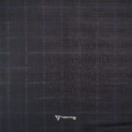 Imported T/R Self Checks Wine Suit / Pant Fabric (Width 58 Inch)