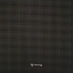 Imported T/R Self Checks Coffee Suit / Pant Fabric (Width 58 Inch)