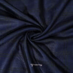 Imported T/R Self Checks Blue Suit / Pant Fabric (Width 58 Inch)