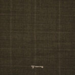 Imported T/R Self Checks Brown Suit / Pant Fabric (Width 58 Inch)