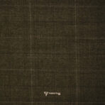 Imported T/R Self Checks Brown Suit / Pant Fabric (Width 58 Inch)