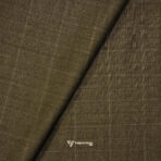 Imported T/R Self Checks Brown Suit / Pant Fabric (Width 58 Inch)