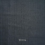 Imported T/R Self Checks Dark Grey Suit / Pant Fabric (Width 58 Inch)