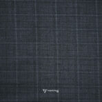 Imported T/R Self Checks Grey Suit / Pant Fabric (Width 58 Inch)