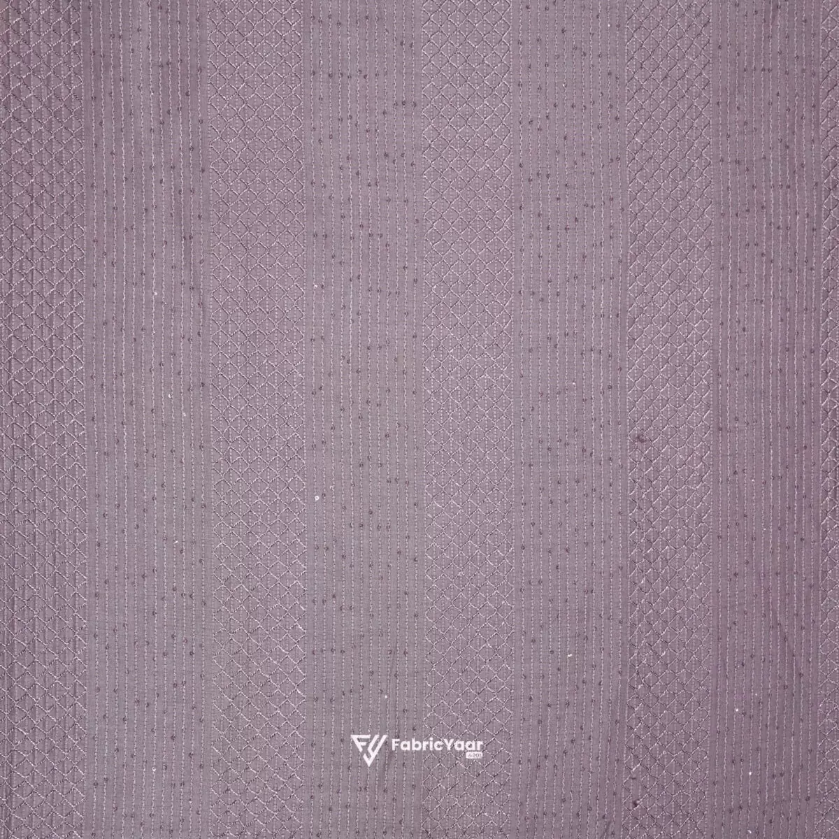 Designer Silk Embroidery Zero Sequins Lavender Kurta Fabric (Width 38 Inch)