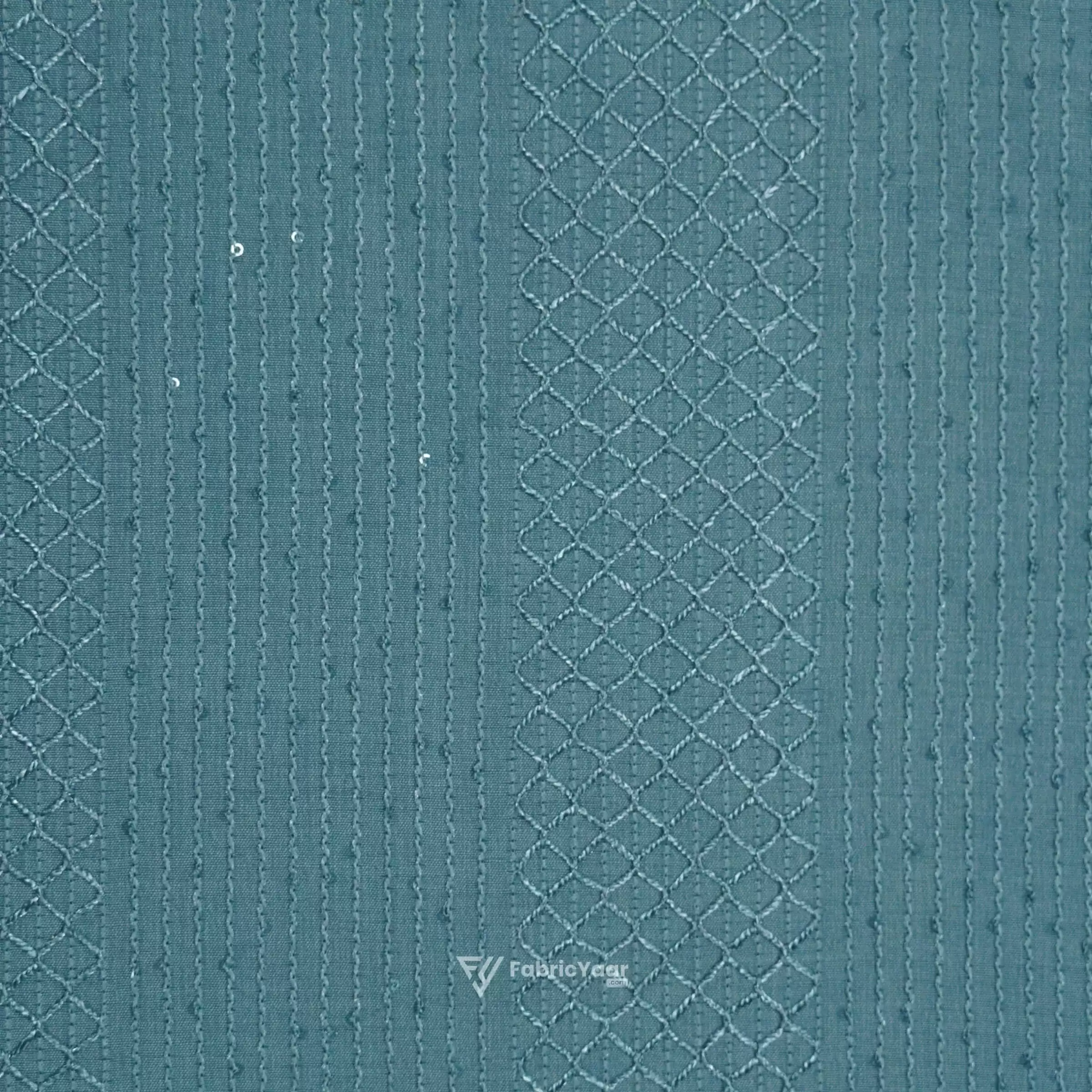 Designer Silk Embroidery Zero Sequins Grey Kurta Fabric (Width 38 Inch)