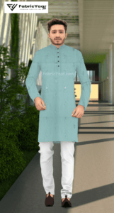 Malai Silk Buta Sequins Work Olive Kurta Fabric (Width 58 Inch)