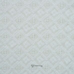 Lucknowi Sequins Work White Kurta Fabric (Width 58 Inch)