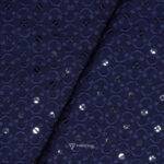 Lucknowi Sequins Work Blue Kurta Fabric (Width 58 Inch)