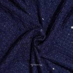 Lucknowi Sequins Work Blue Kurta Fabric (Width 58 Inch)