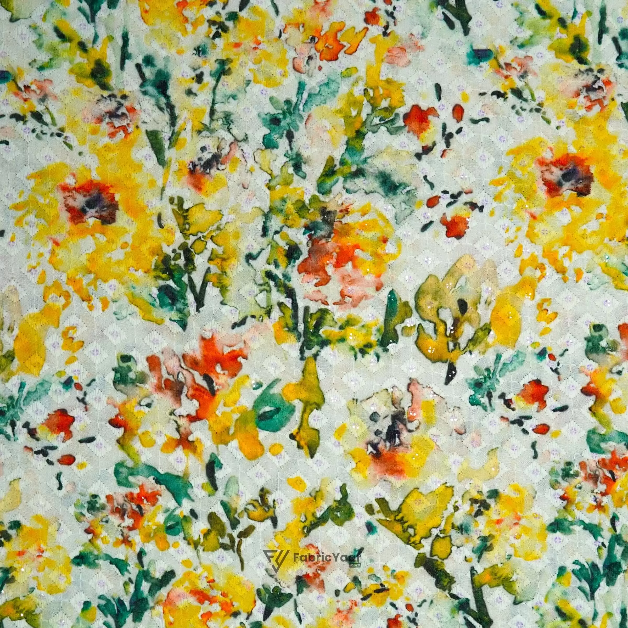 Printed With Multi Color Sequins Kurta Fabric (Width 58 Inch)