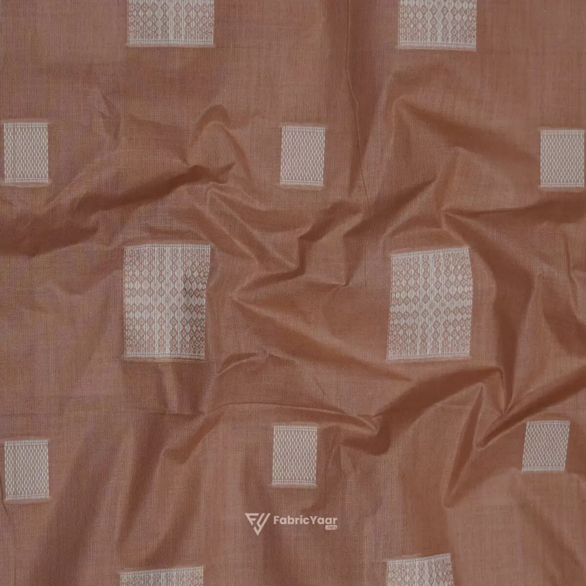 Cotton Lawn Buta Self  Peach Kurta / Shirt Fabric (Width 58 Inch)