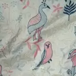 Designer Embroidery Sparrow & Flamingo Design Kurta / Koti / Shrug Fabric (Width 38 Inch)