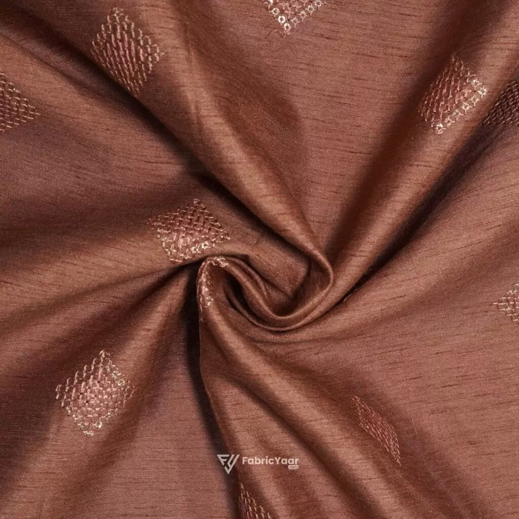 Designer Embroidery Old Rose Kurta Fabric (Width 38 Inch)