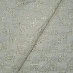 Designer Embroidery Cream Koti / Shrug / Kurta Fabric (Width 38 Inch)