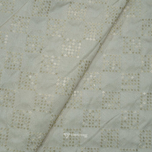 Designer Embroidery Cream Koti / Shrug / Kurta Fabric (Width 38 Inch)