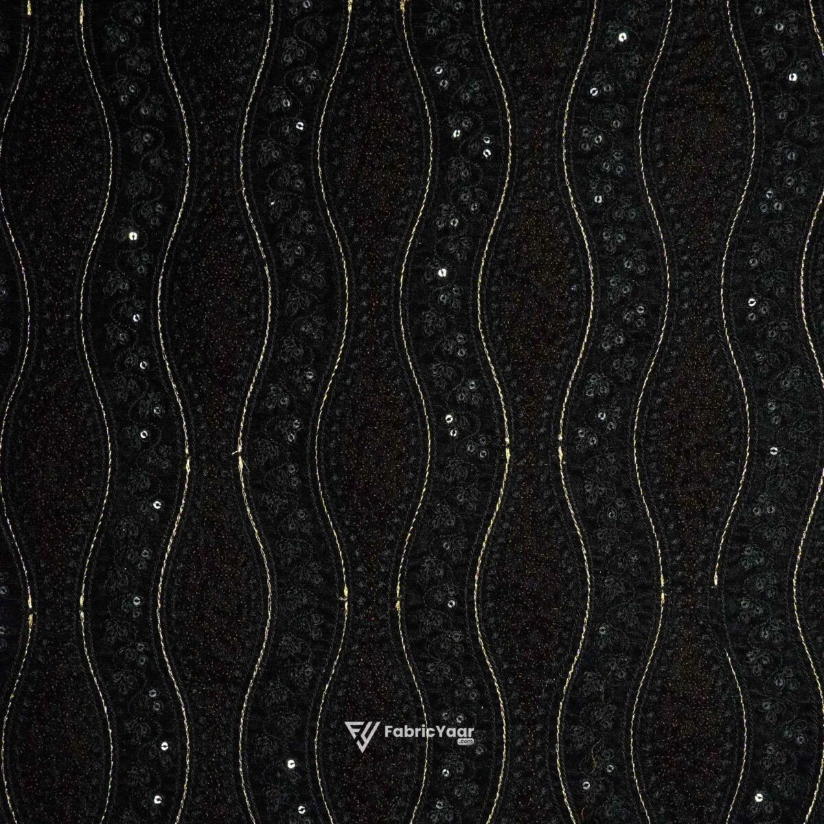 Designer Black Velvet Sequins Work  Koti / Shrug / Jodhpuri Fabric  (Width 38 Inch)