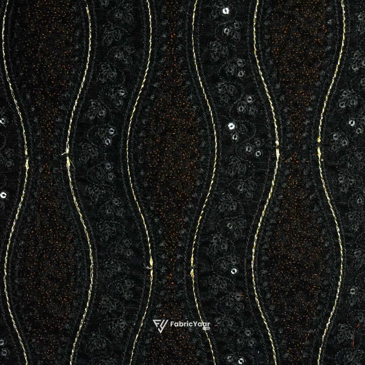 Designer Black Velvet Sequins Work  Koti / Shrug / Jodhpuri Fabric  (Width 38 Inch)